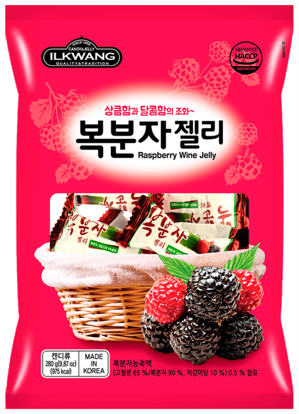 ILKWANG Blackberry Jelly, 280g - Конфета желейная со вкусом черной малины, 280г