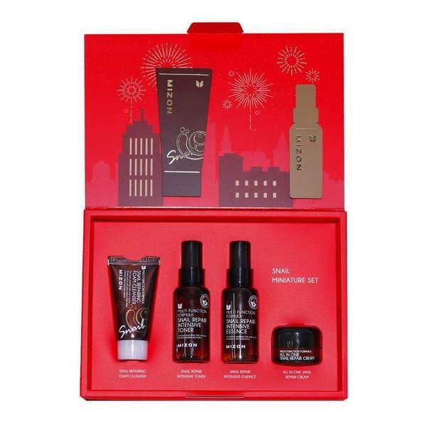 MIZON SNAIL MINIATURE SPECIAL EDITION SET OF FOUR Набор уходовой косметики с муцином улитки