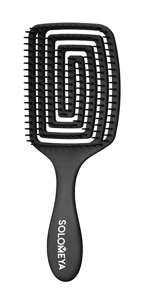 SOLOMEYA Расческа для сухих и влажных волос АРОМАТ ВИНОГРАДА лопатка Wet Detangler Brush Paddle Grap