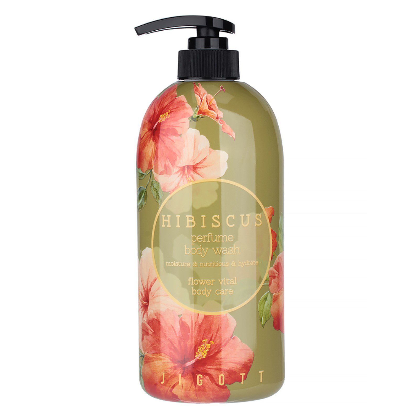 JIGOTT Парфюмированный гель для душа с гибискусом/HIBISCUS PERFUME BODY WASH 750мл
