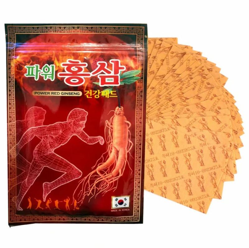 DAEJEON KOREAN RED GINSENG 365 PAD Пластырь для тела с красным женьшенем 20шт
