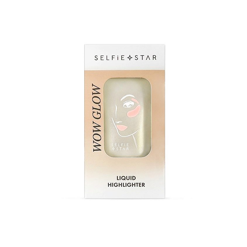 SELFIE STAR Хайлайтер/лица и тела жидкий ПОЦЕЛУЙ СОЛНЦА Liquid Highlighter Wow Glow Sun Kiss 20мл
