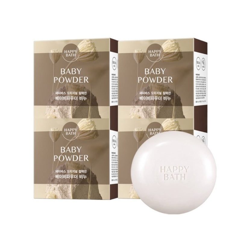Happy Bath Original Collection Baby Powder Bar Soap Мыло/лица и тела с ароматом детской присыпки90гр