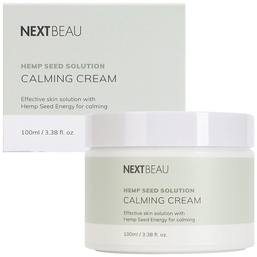 NEXTBEAU Крем успокаивающий с маслом семян конопли - Hemp seed solution calming cream, 100мл