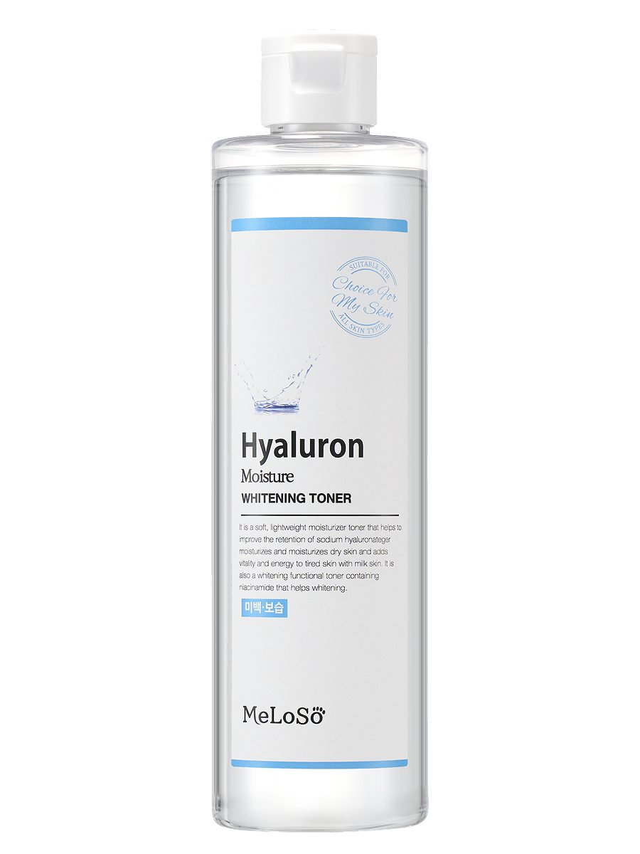 Meloso Hyaluron Moisture Whitening Toner Увлажняющий тонер с гиалуроновой кислотой, 300 мл