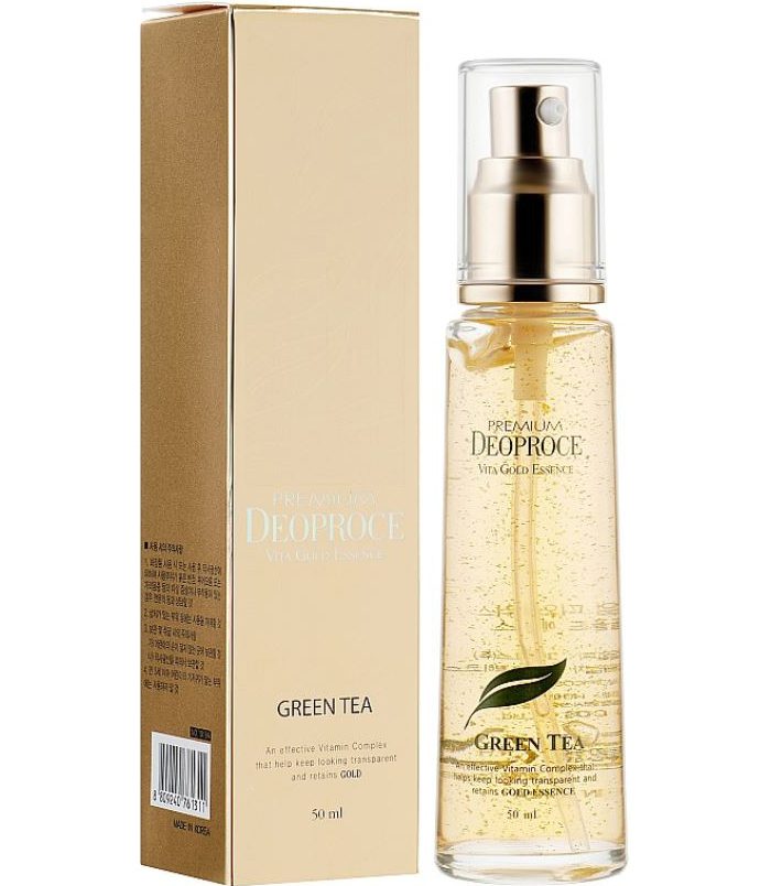 Deoproce Питательная сыворотка с зеленым чаем и золотом Premium Vita Gold Essence Green Tea