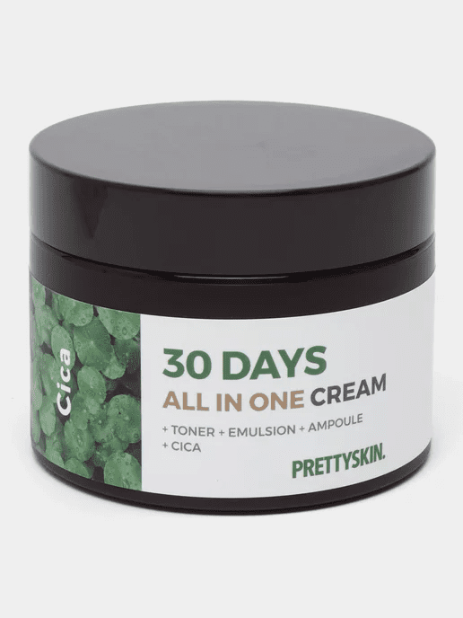PrettySkin Крем универсальный для лица с центеллой азиатской/Cream 30 Days All In One Cica (+тонер+э