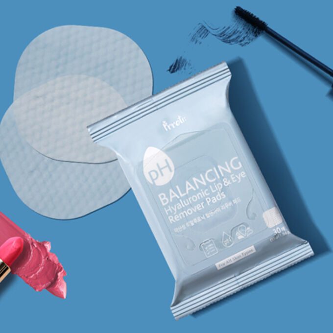 Prreti Очищающие пэды для снятия макияжа с губ и глаз/Pads Lip & Eye Remover pH Balancing Hyaluronic