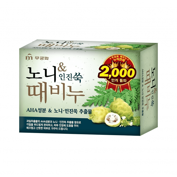 MUKUNGHWA Мыло для тела отшелушивающее и успокаивающее НОНИ Noni And Foremost mugwort Body Soap 100г
