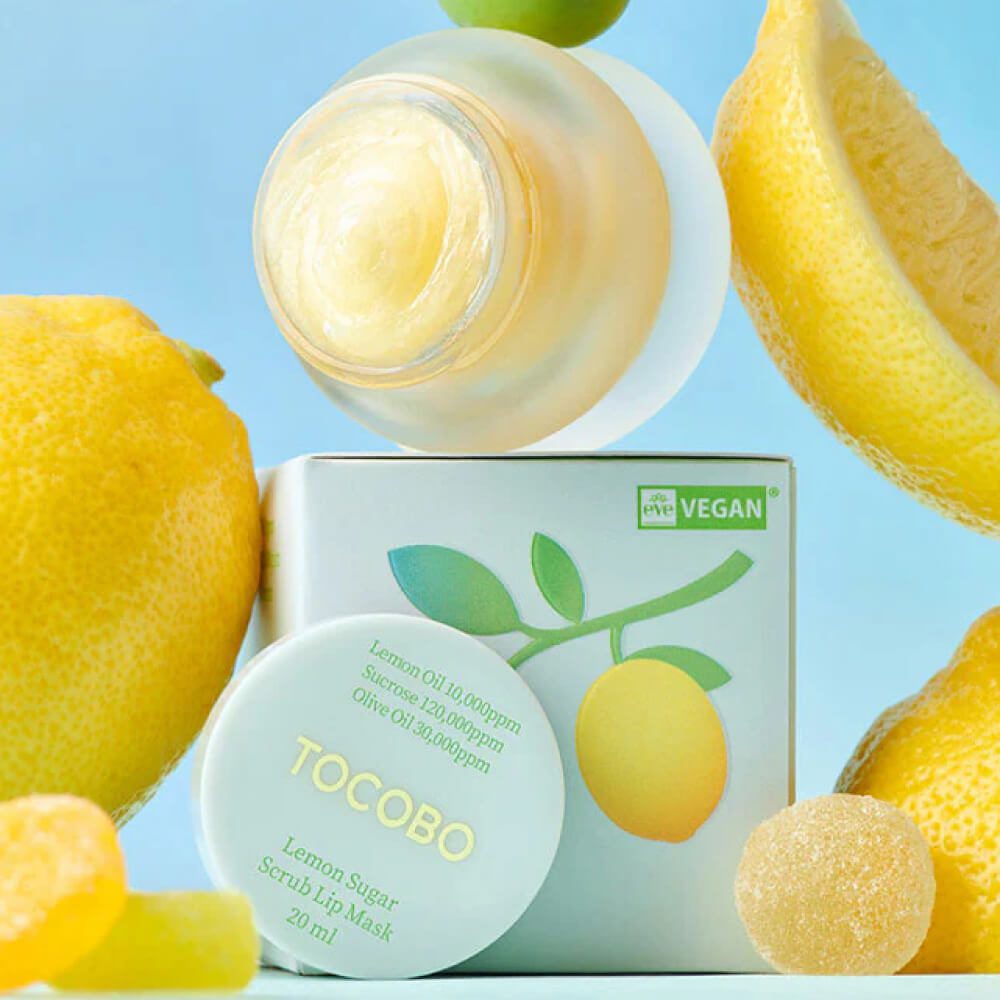 Tocobo Несмываемая сахарная маска-скраб для губ Lemon Sugar Scrub Lip Mask 20 мл