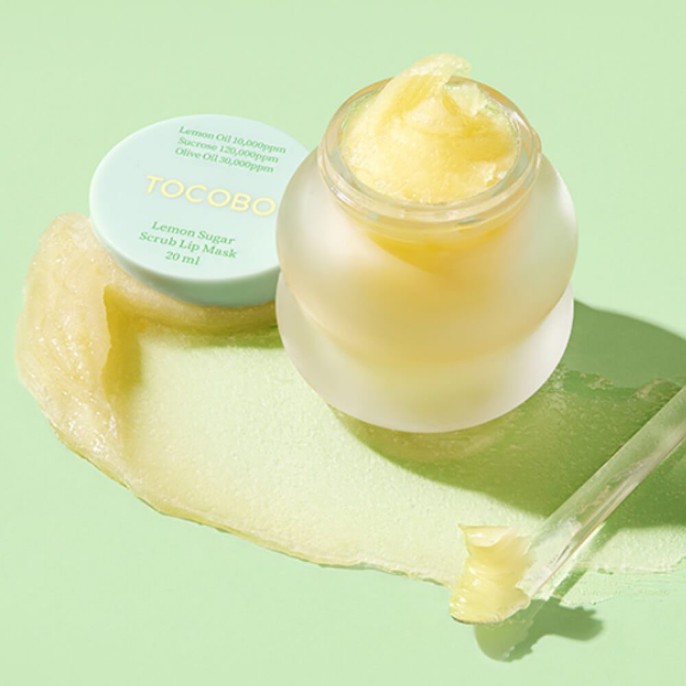 Tocobo Несмываемая сахарная маска-скраб для губ Lemon Sugar Scrub Lip Mask 20 мл Tocobo Несмываемая сахарная маска-скраб для губ Lemon Sugar Scrub Lip Mask 20 мл