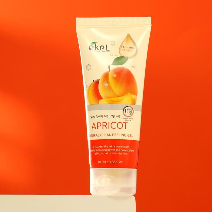 Ekel Гель-скатка отшелушивающий с экстрактом абрикоса — Natural clean peeling gel apricot, 100мл