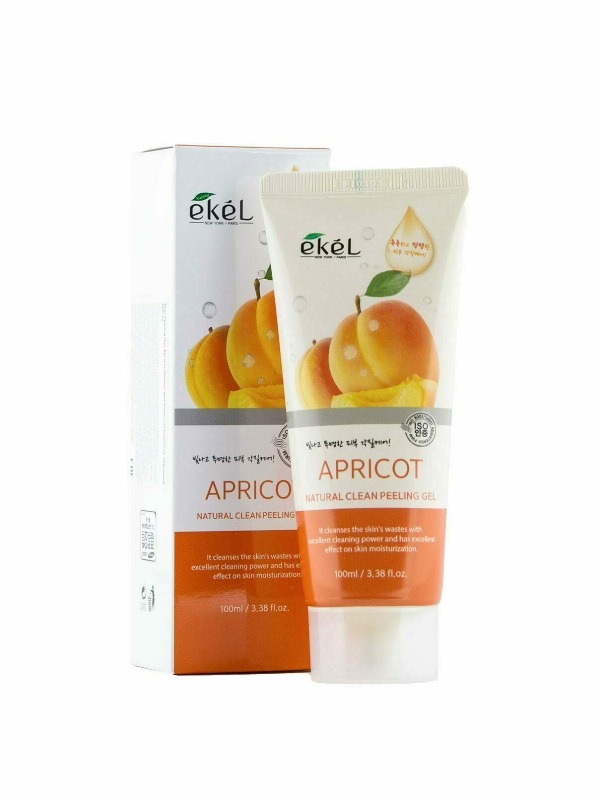 Ekel Гель-скатка отшелушивающий с экстрактом абрикоса — Natural clean peeling gel apricot, 100мл