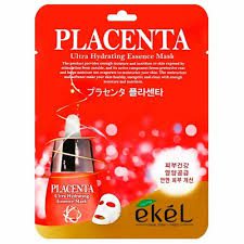 Ekel Ultra Hydrating Essence Mask Placenta 25ml Увлажняющая тканевая маска для лица с экстрактом пла