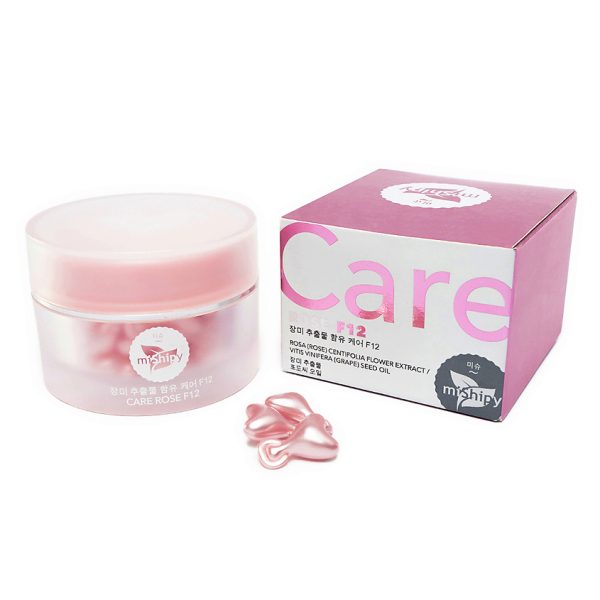MISHIPY Сыворотка в капсулах для лица РОЗА и ВИНОГРАД Care Rose F12, 30 капсул