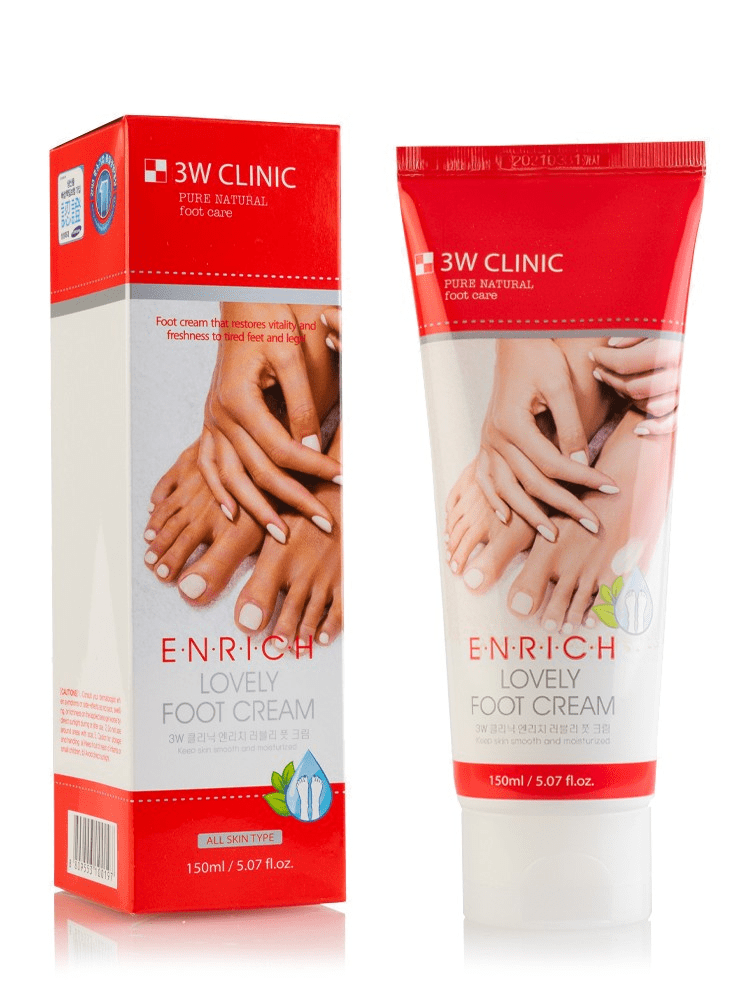 3W Clinic Крем для ног освежающий Enrich lovely Foot Cream 3W Clinic Крем для ног освежающий Enrich lovely Foot Cream