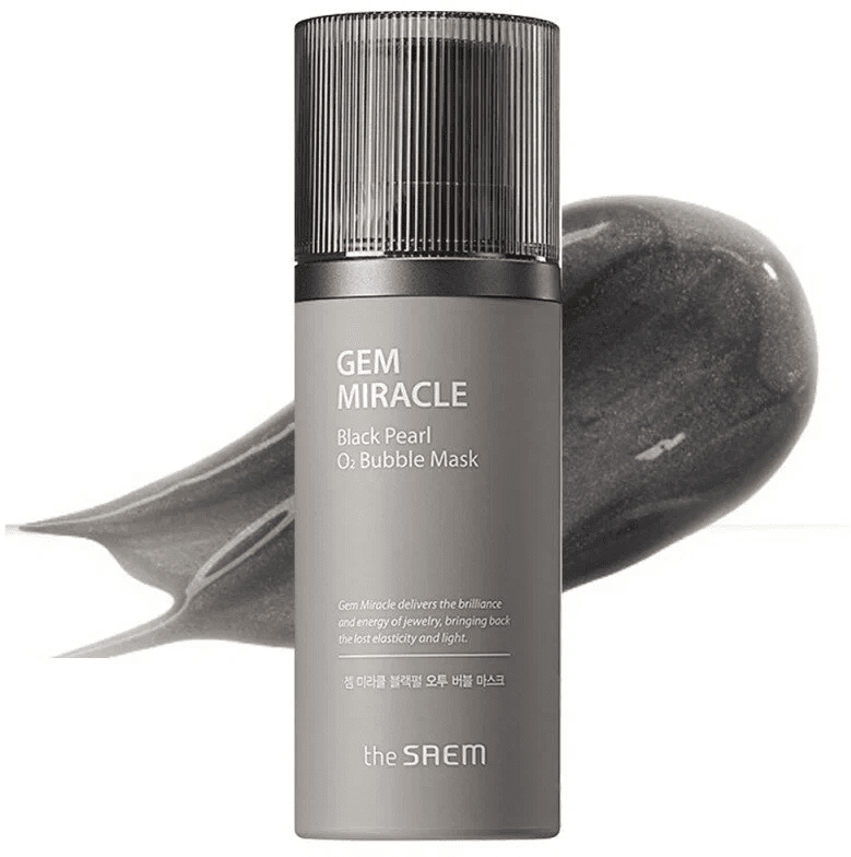 THE SAEM Маска кислородная с экстрактом жемчуга/Gem Miracle Black Pearl O2 Bubble Mask 105гр