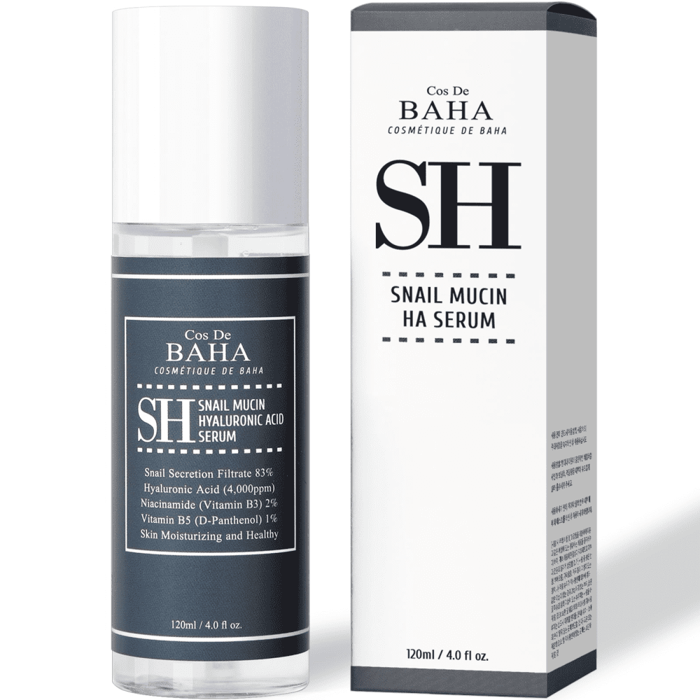 COS DE BAHA Сыворотка для лица с муцином улитки - Snail mucin hyalronic acid serum (SH), 120мл