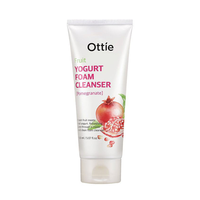 Ottie Fruits Yogurt foam Cleanser Фруктовая йогуртовая пенка для очищения (150 мл) гранат