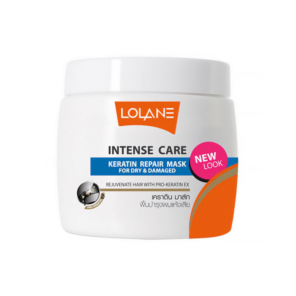 LOLANE Маска для СУХИХ И ПОВРЕЖДЕННЫХ волос с кератином, 200 г