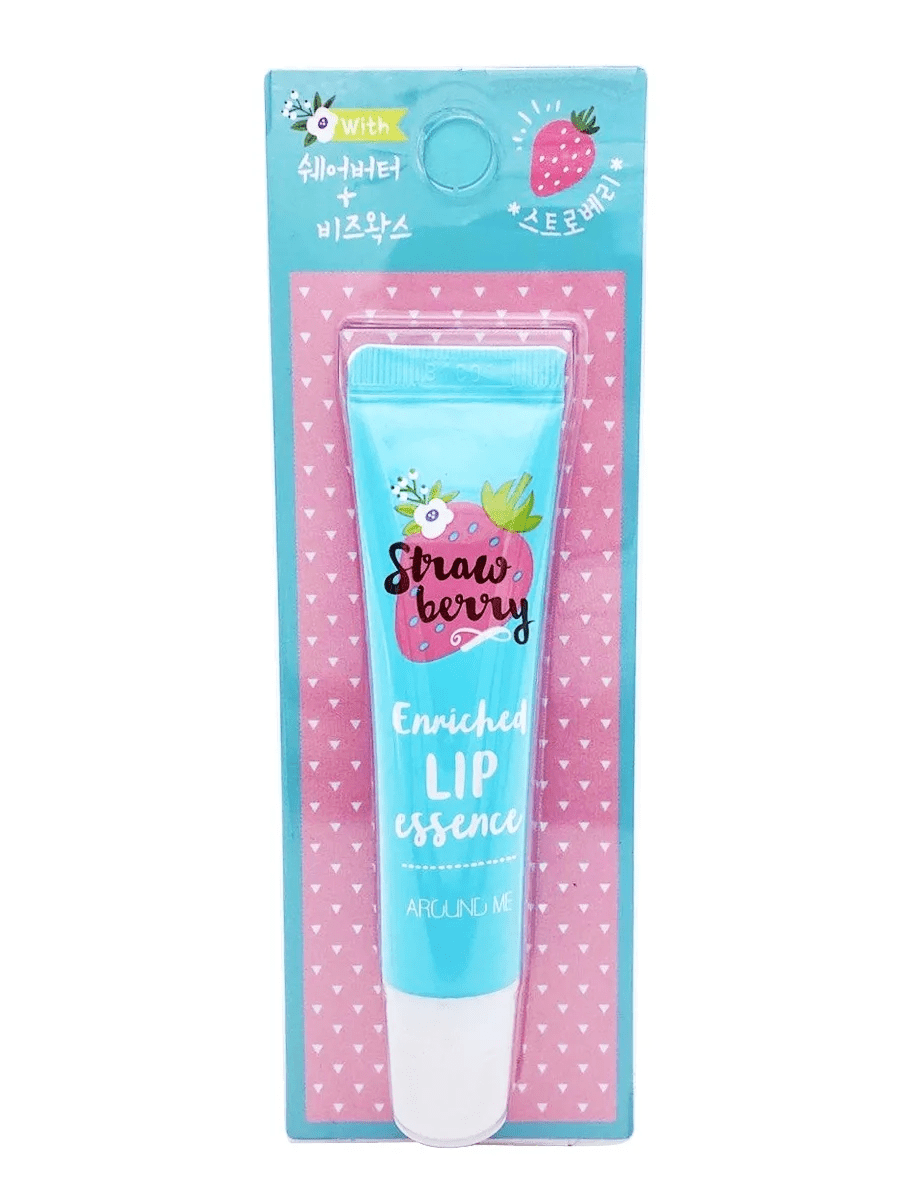Welcos Бальзам для губ с экстрактом клубники Around me enriched lip essence strawberry