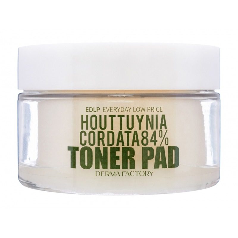 Derma Factory Пэды для лица с экстрактом цветка хауттюйнии - Houttuynia cordata 84% toner pad