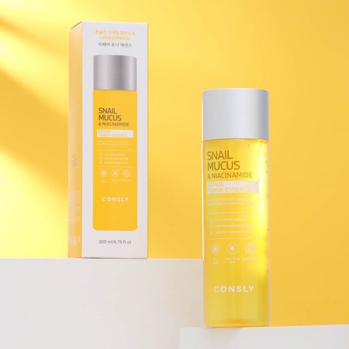 Consly SnailMucusNiacinamideRepairToner-Essence Тонер-эссенция восстан муцин улитки, ниацинамид200мл