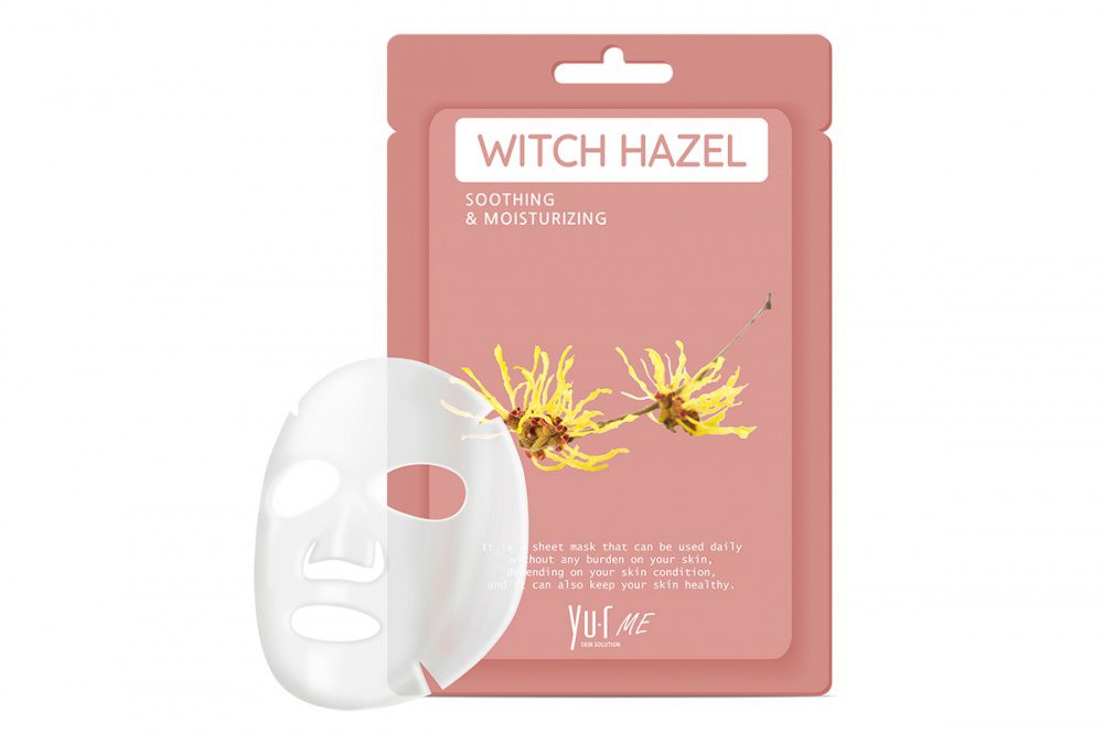 YU.R ME Маска тканевая с экстрактом гаммамелиса – Witch hazel sheet mask, 1шт