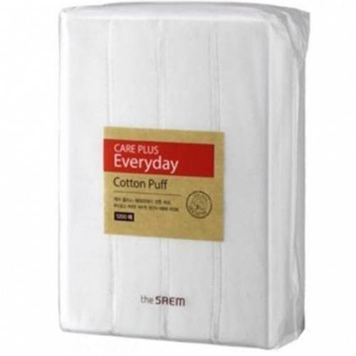 THE SAEM Спонжи косметические из 100% хлопка Care Plus Everyday Cotton Puff 1200шт