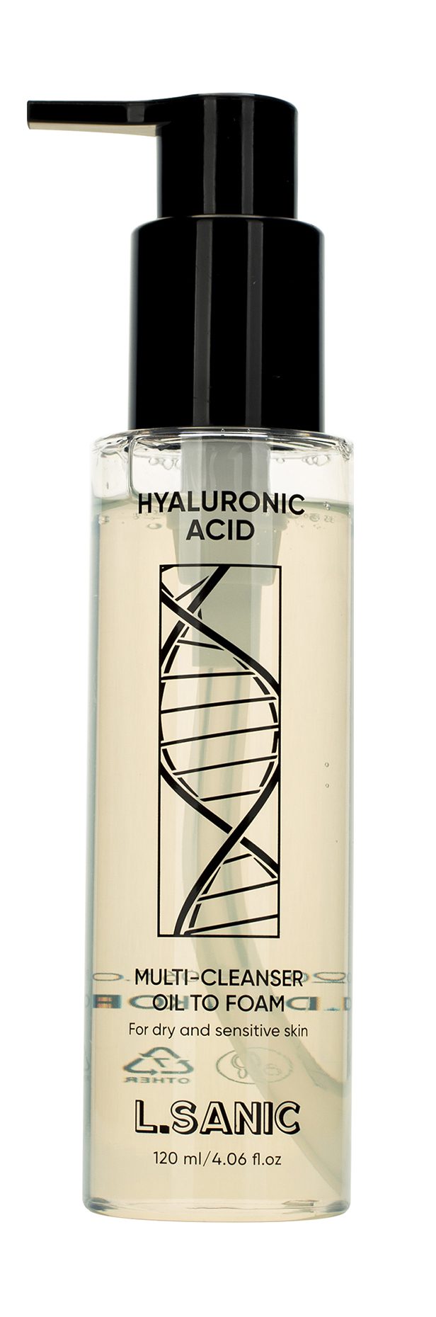 L.Sanic Масло-пенка гидрофильное/гиалуроновой кислотой Hyaluronic Acid Oil to Foam Cleanser 120мл