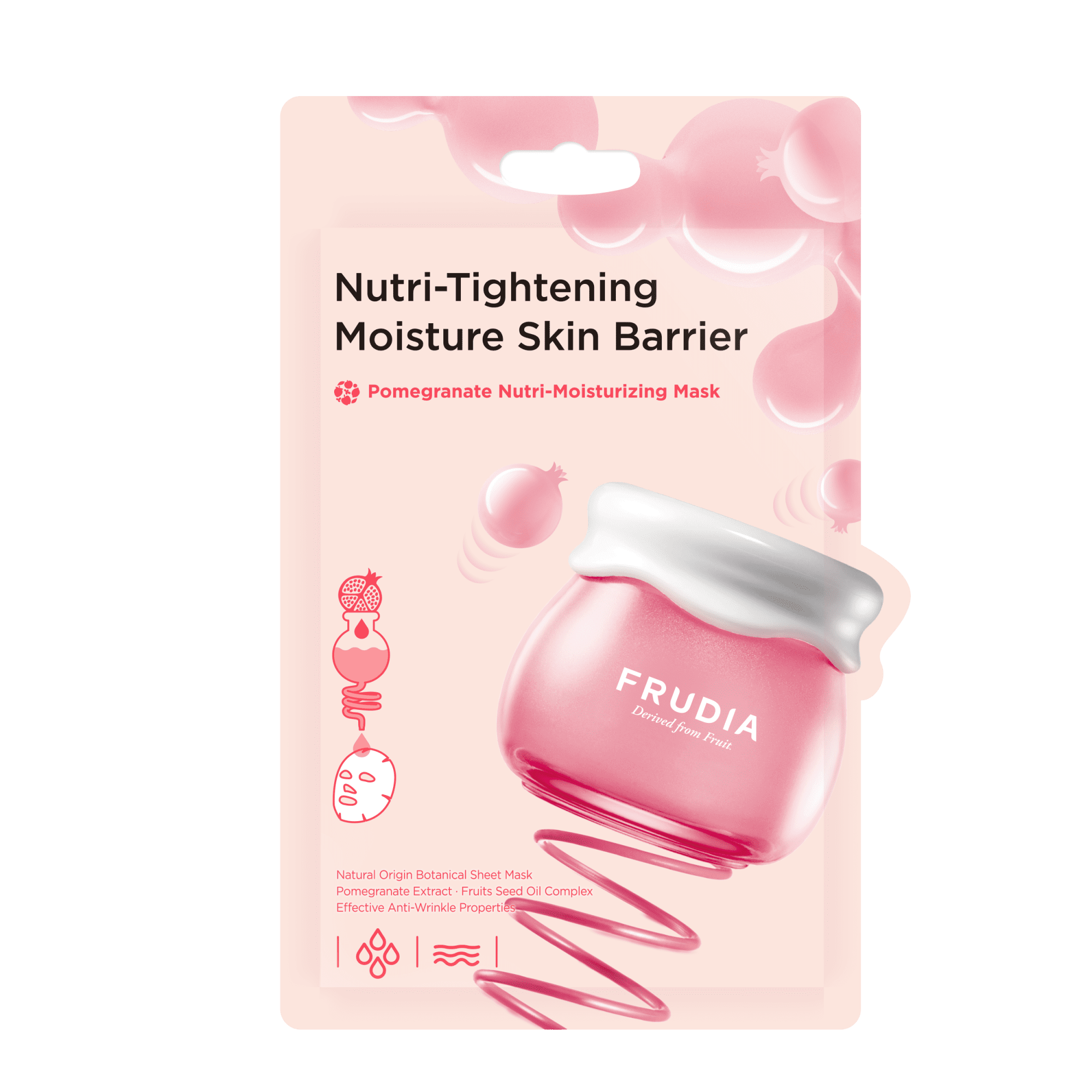 Frudia Маска тканевая для лица с гранатом - Pomegranate nutri-moisturizing mask, 20мл