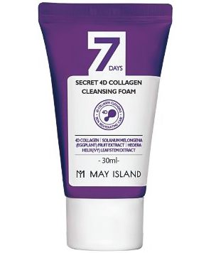 May Island Пенка с коллагеном -7 secret 4d collagen cleansing foam, 30мл