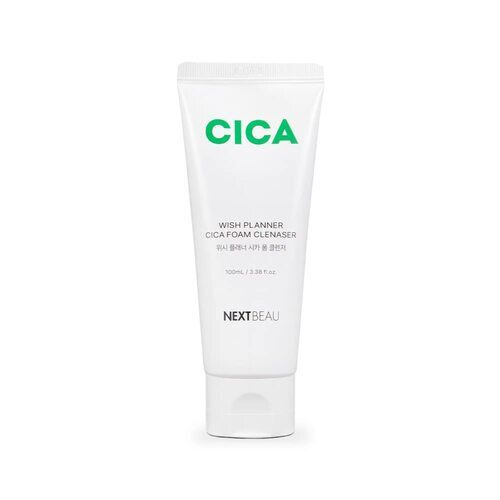 NEXTBEAU Пенка для умывания с центеллой азиатской - Wish planner cica foam cleanser, 100мл