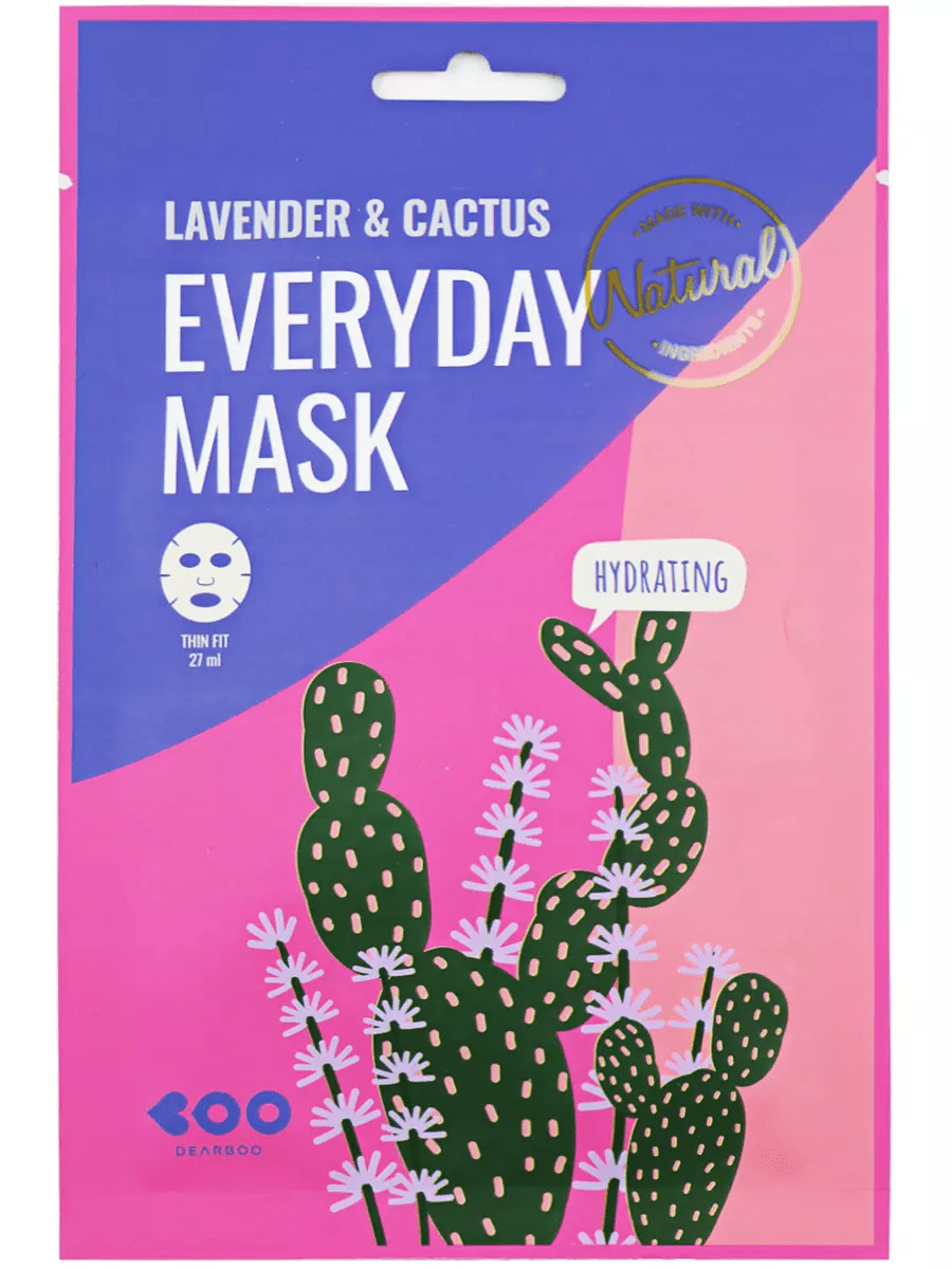 Dearboo Маска для лица увлажнение Lavender&cactus every day mask 27 мл