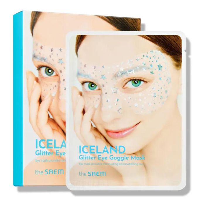 THE SAEM Набор масок для кожи вокруг глаз тканевых/Iceland Glitter Eye Goggle Mask 10гр
