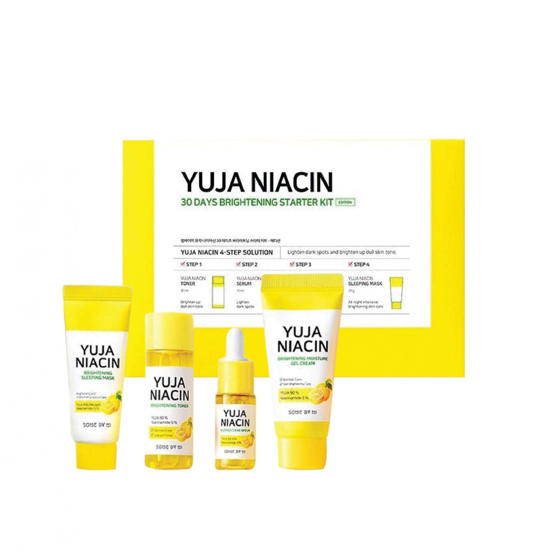Some By Mi Yuja Niacin 30 Days Brightening Starter 4 Step Kit Набор для ухода за кожей лица с юдзу