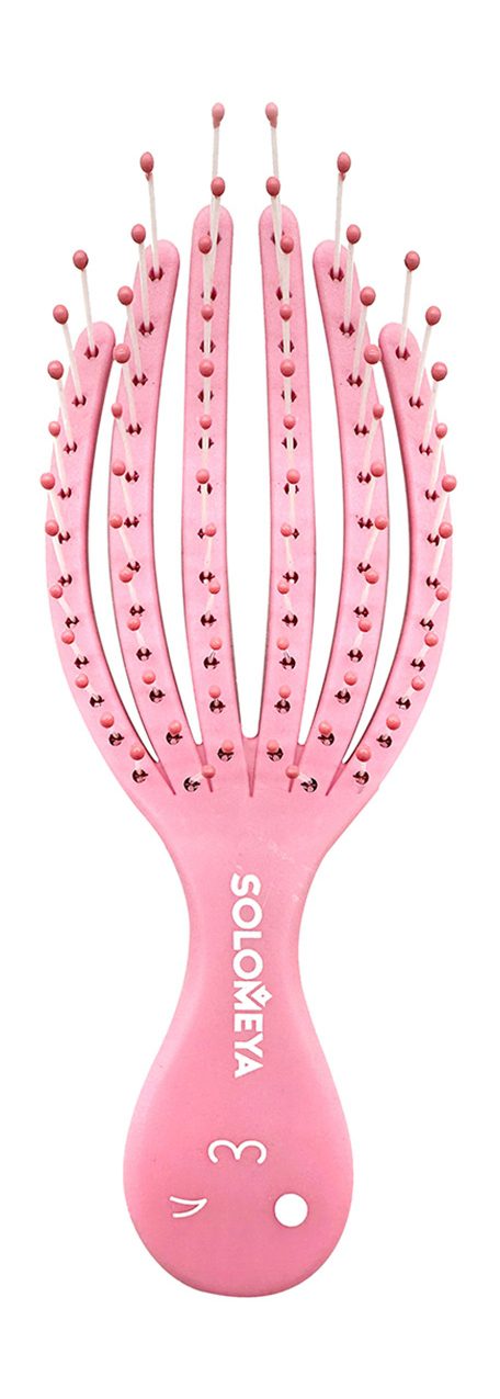 SOLOMEYA Расческа/сухих влажных волос РОЗОВЫЙ ОСЬМИНОГ МИНИ Detangling Octopus Brush/Wet&Dry Hair