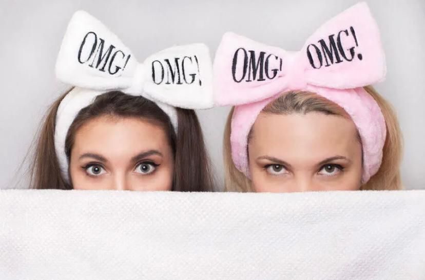 Повязка Бантик «OMG-OMG» для косметических процедур (цвет ассорти)