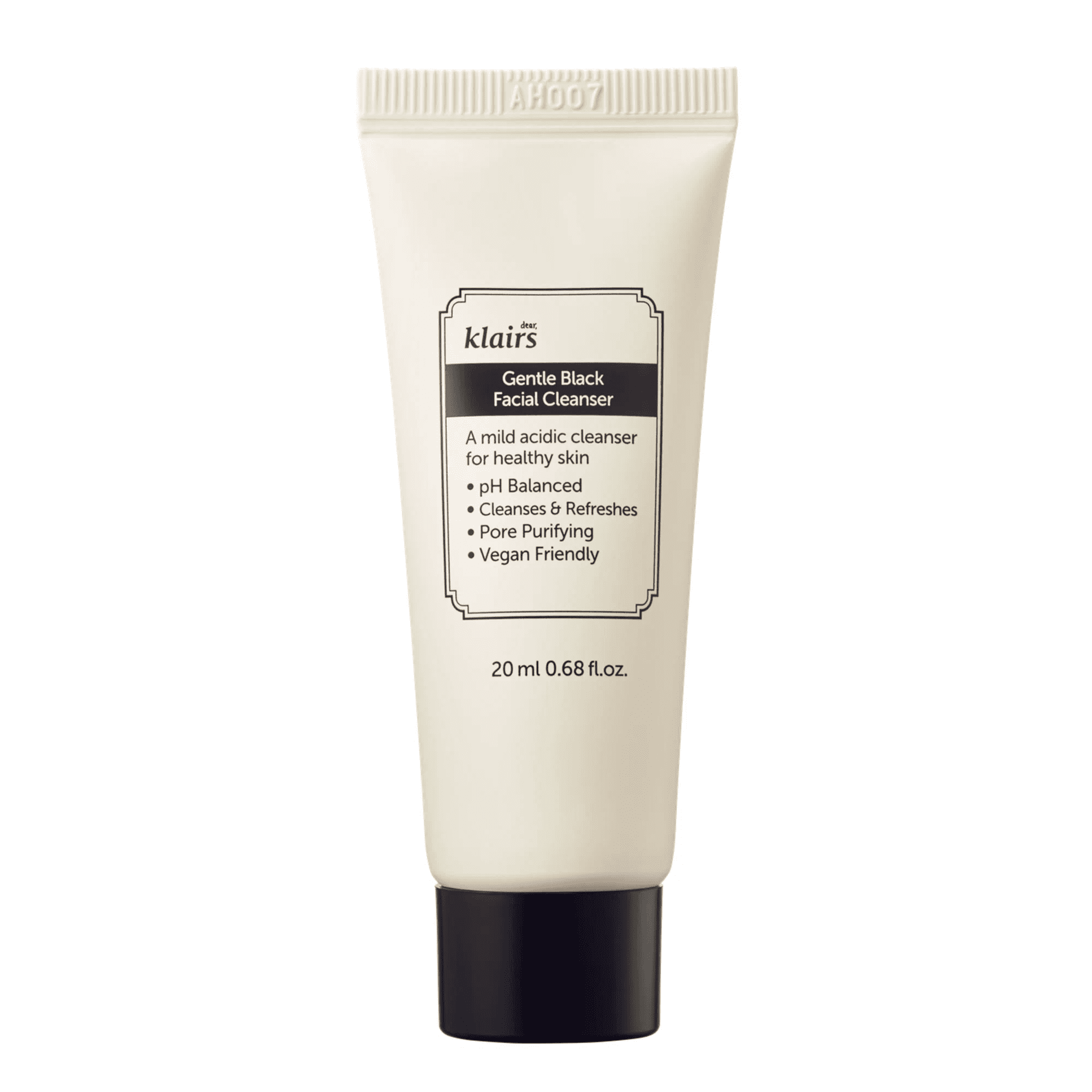 Dear, Klairs Миниатюра Пенка нежная для умывания Gentle black facial cleanser 20 мл