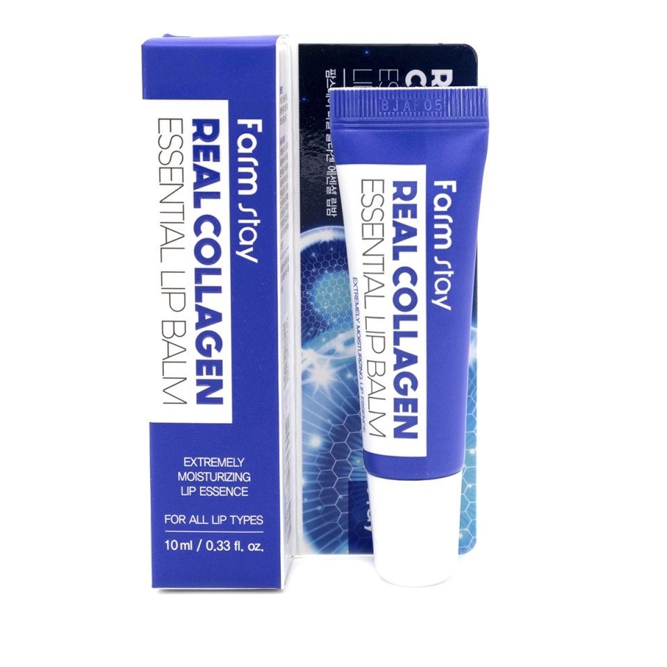 Farm Stay Real Collagen Essential Lip Balm - Бальзам для губ с коллагеном, 10ml