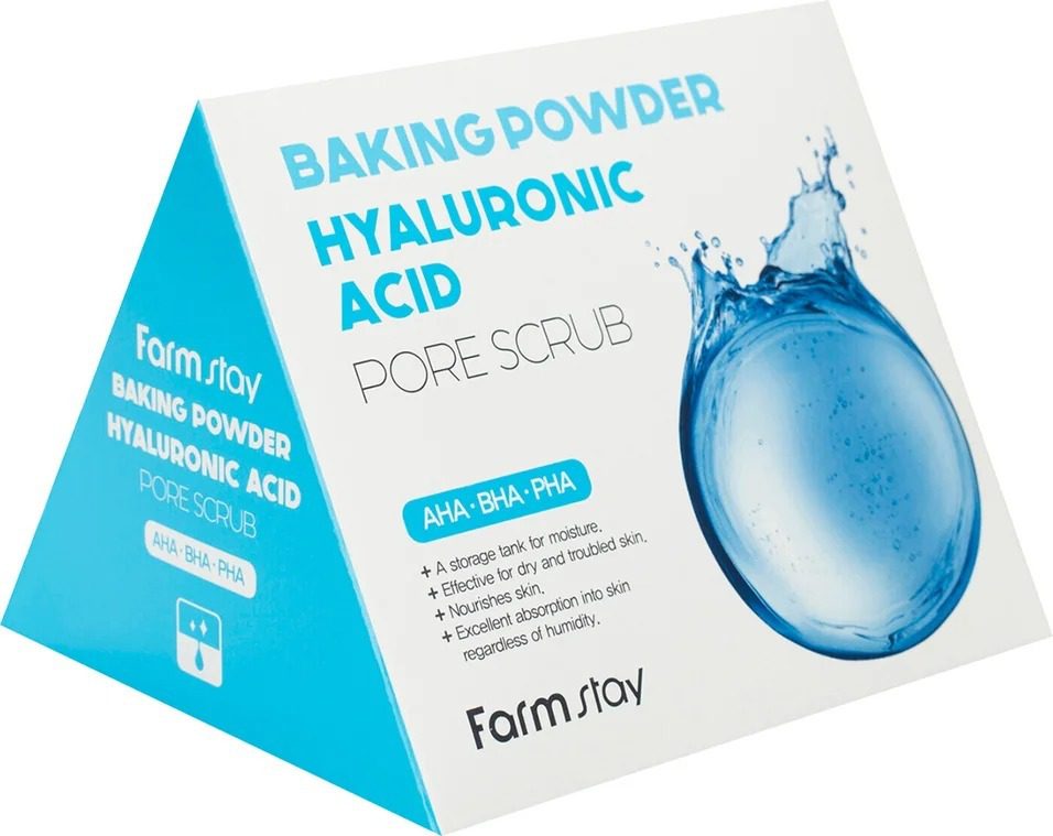FarmStay Scrub Baking Powder Hyaluronic Acid Pore Скраб для лица с гиалуроновой кислотой, 7гр*1шт