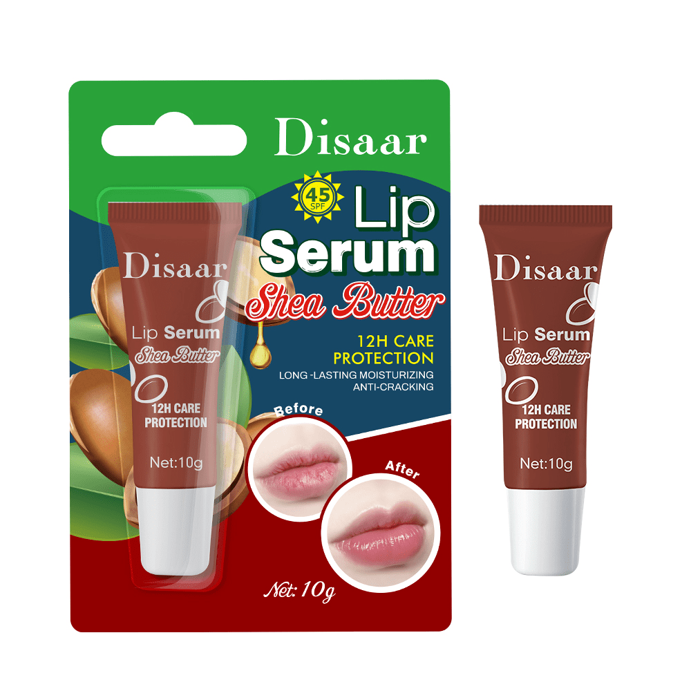 DISAAR Сыворотка для губ МАСЛО ШИ Shea Butter Lip Serum SPF 45, 10 г