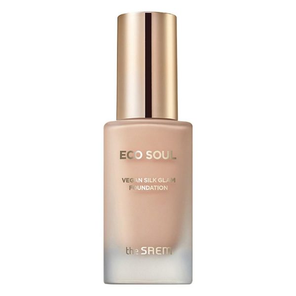 THE SAEM Основа для лица тональная/Eco Soul Vegan Silk Glam Foundation 21 light beige 30ml