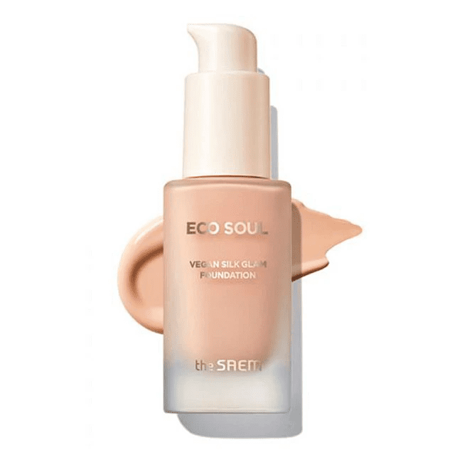 THE SAEM Основа для лица тональная/Eco Soul Vegan Silk Glam Foundation 21 light beige 30ml