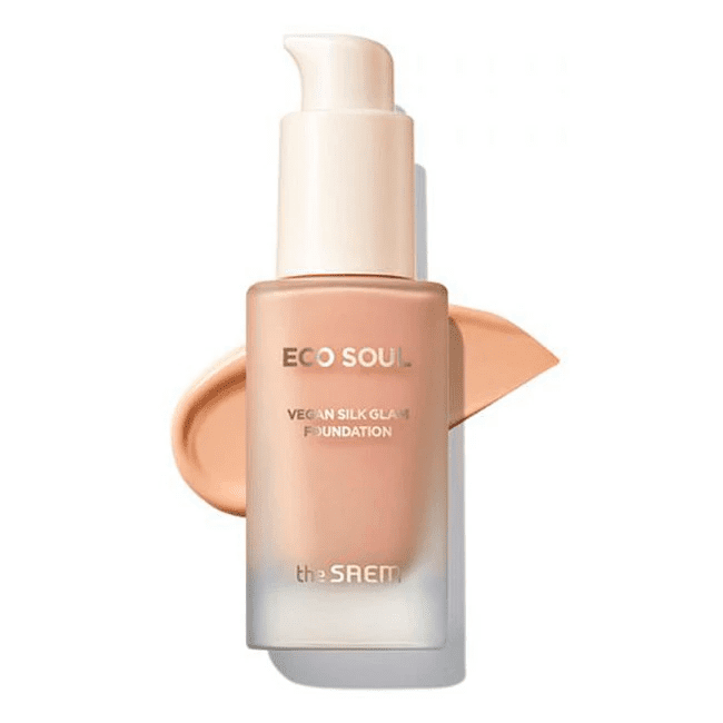 THE SAEM Основа для лица тональная/Eco Soul Vegan Silk Glam Foundation 23 natural beige 30ml