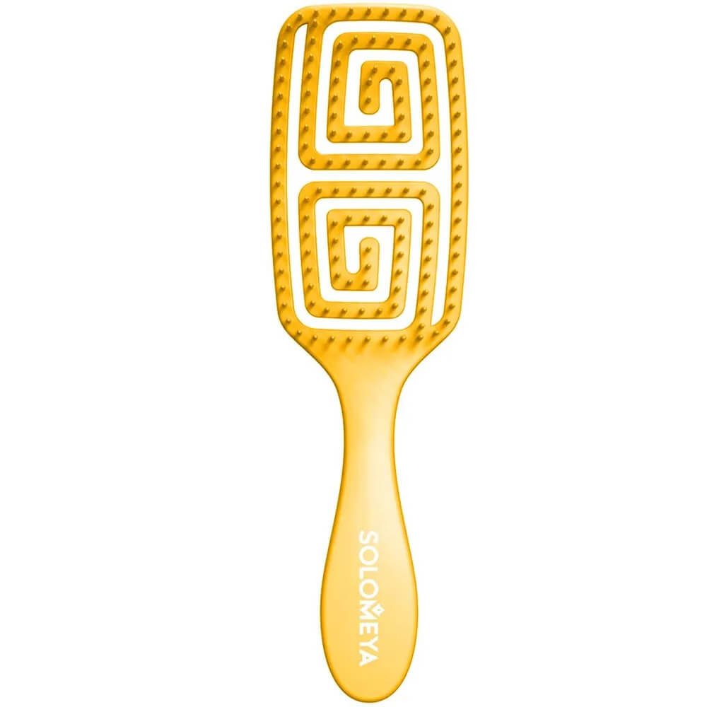 SOLOMEYA Расческа для сухих и влажных волос АРОМАТ МАНГО Wet Detangler Brush Rectangular Mango