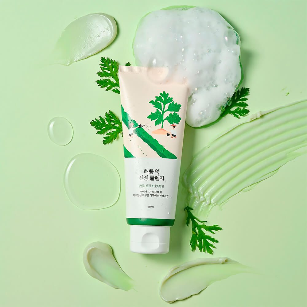 ROUND LAB Успокаивающая пенка для умывания с полынью Mugwort Calming Cleanser 150 мл ROUND LAB Успокаивающая пенка для умывания с полынью Mugwort Calming Cleanser 150 мл