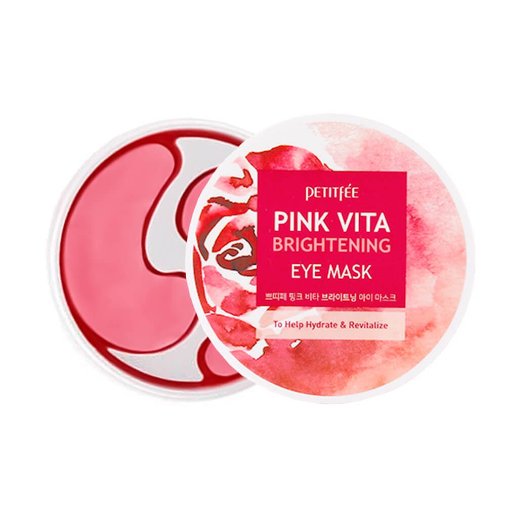 Petitfee Осветляющие патчи (BIG) / Pink Vita Brightening Eye Mask, 70 мл (30 шт * 2)