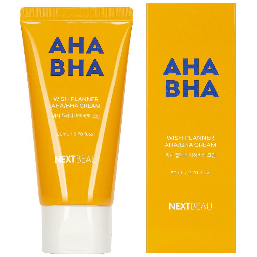 NEXTBEAU Крем с AHA/BHA кислотами для проблемной кожи/Wish Planner AHA/BHA Cream 80мл