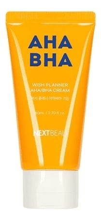 NEXTBEAU Крем с AHA/BHA кислотами для проблемной кожи/Wish Planner AHA/BHA Cream 80мл